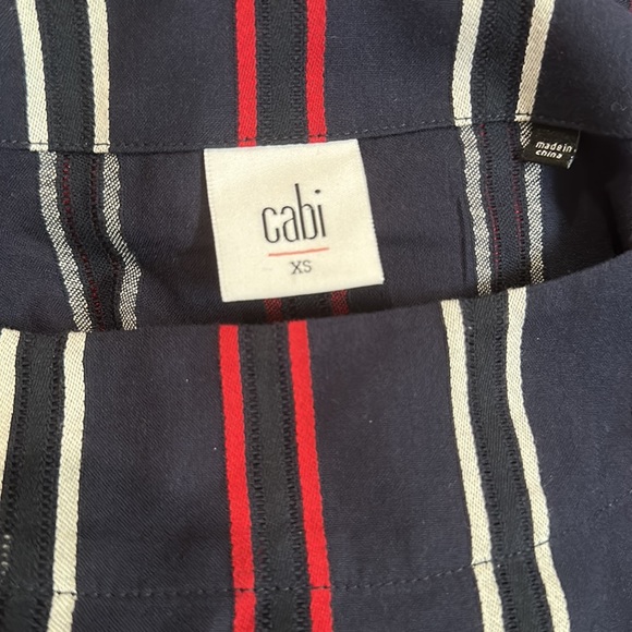 CABI Freedom Stripe Flag Balloon Sleeve Top Size XS - Picture 7 of 11